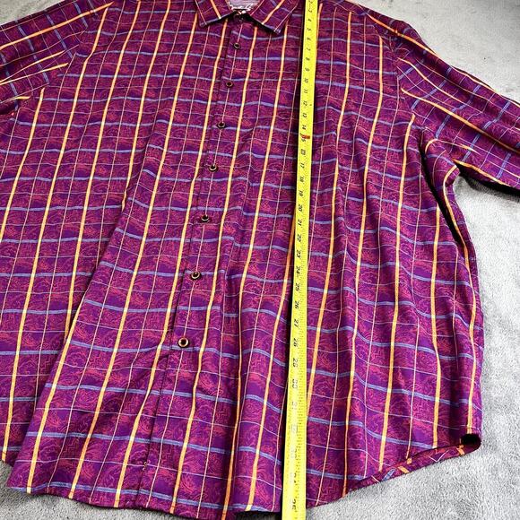 Robert Graham Button Up Long Sleeve Plaid Men's 4XL Rustic Outdoors Hiking - Picture 6 of 9